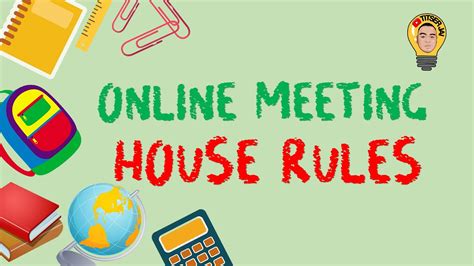 10 house rules for online meeting